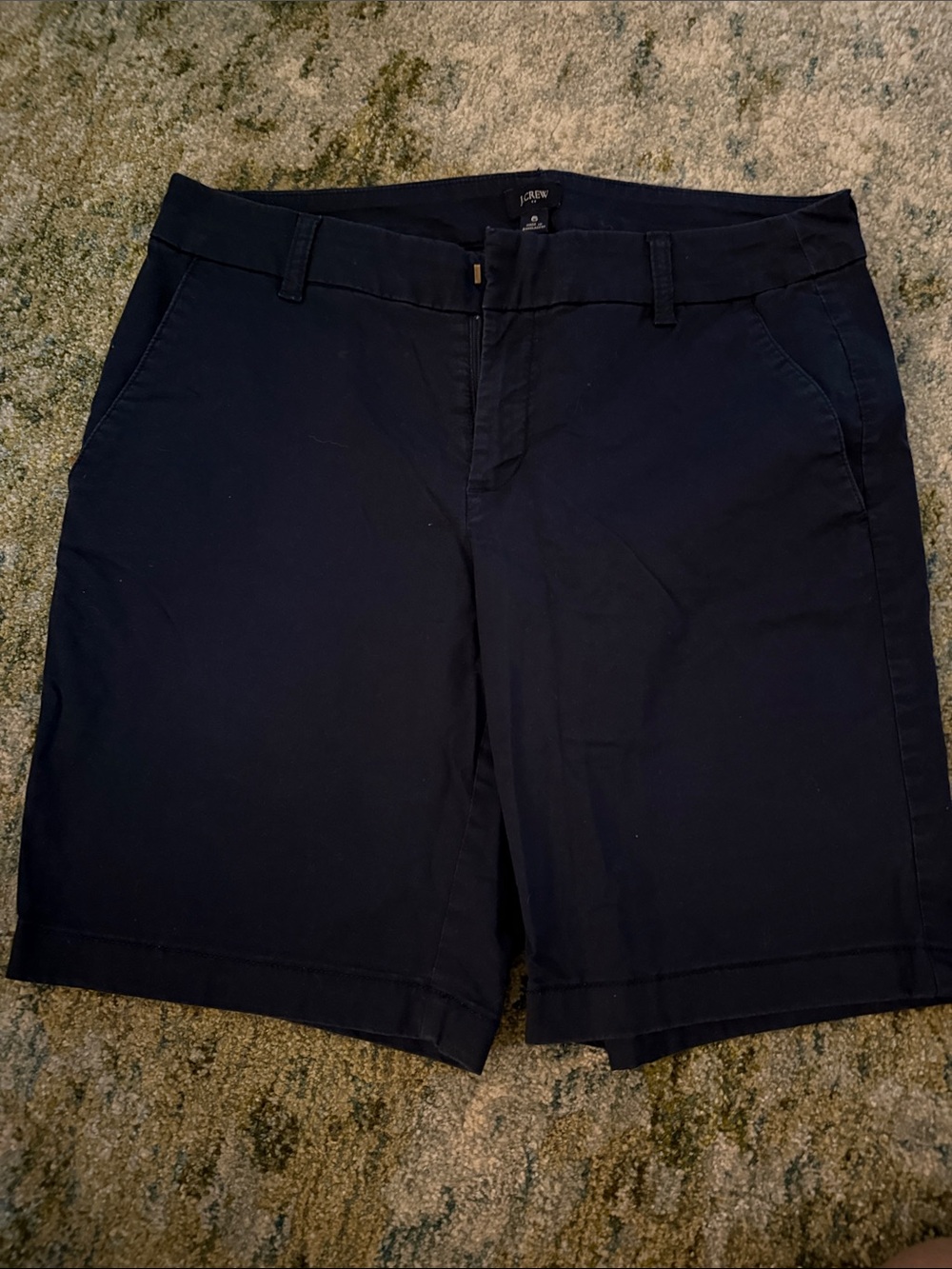 J. Crew Factory Dark Navy Stretch Chino Shorts